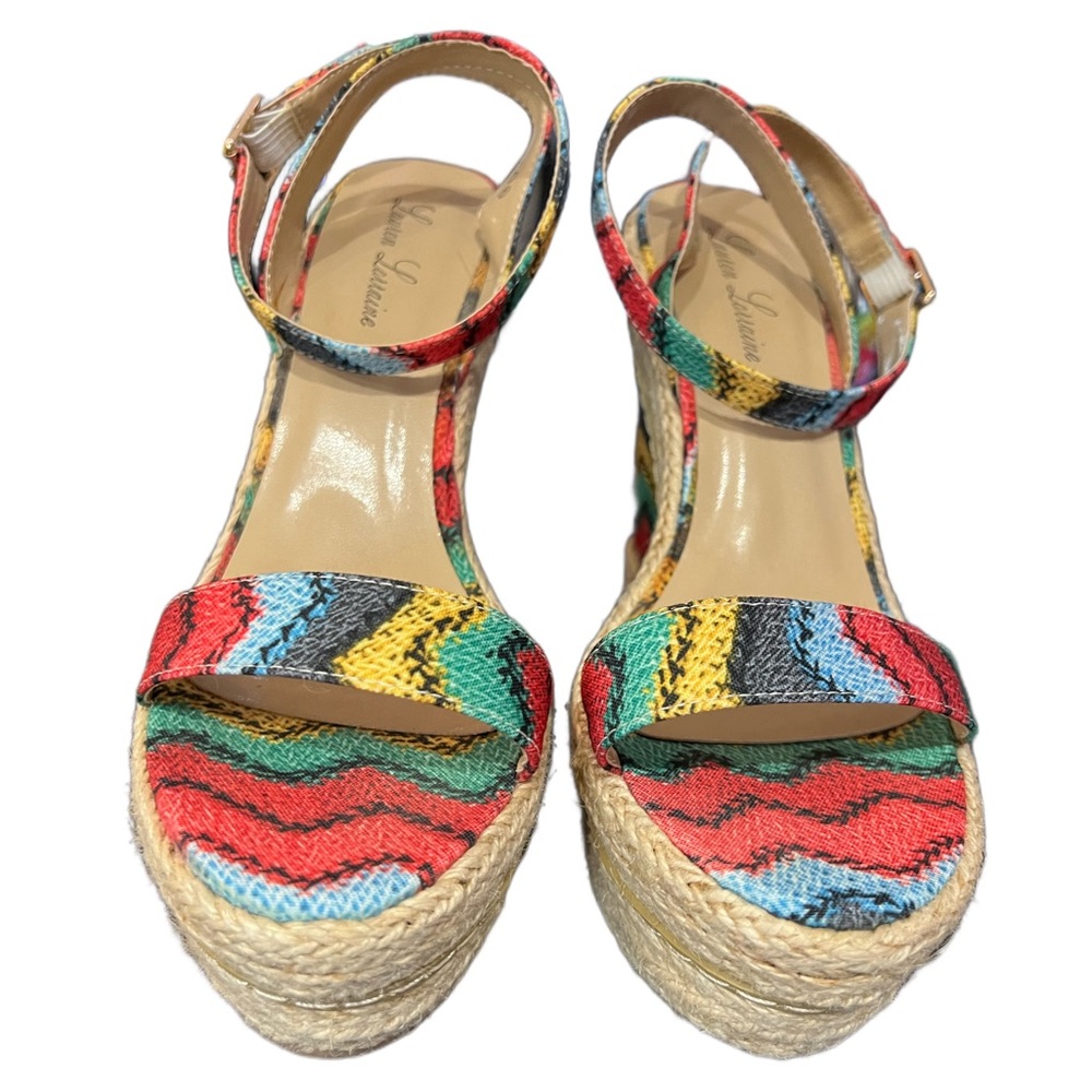 Colorful Platform Wedge Sandals